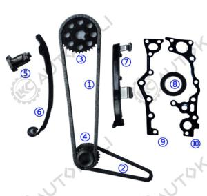 China Timing chain kit for TOYOTA 2TZ-FE 2.4L EMINA/ESTIMA/PREVIA/LUCIDA DOHC 16V 94-99 13506-75010 102L factory