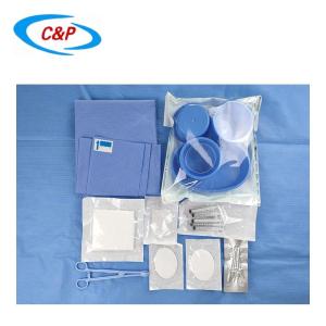 China Bulk Green Disposable Eye Drape Pack Kit SMS PP PE Material factory