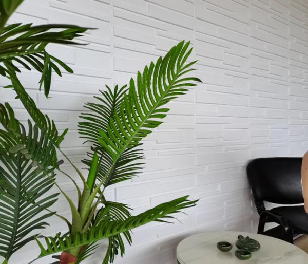 50cm*50cm Light Weight High Strongth 3D PVC Decoration Wall Panel For Cafe Shop