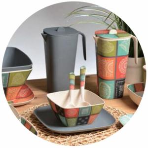 China BIO-DEGRADABLE BAMBOO FIBER BOWL, UNIQUE, NATURAL TEXTURE, NONTOXIC AND HEALTHY factory