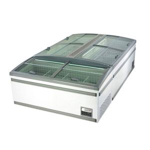 China Austomatic Defrost Supermarket Island Freezer Large Capacity Top Deep Combine Chiller on sale