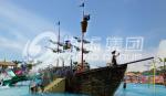 Corsair Aqua Play Water Park Equipment / Large Holiday Resort Fiberglass Pirate