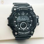 Custom Logo Digital Black Quartz Wrist Watch With Buckle Clasp 10mm Case