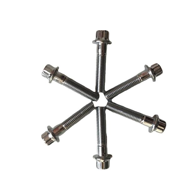 Sprint Car 12 PT BBS RS/RX Split Rim Bolts M7 x 32 Steel Bolts within Chrome