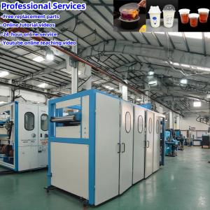 China 520mm Max Forming Width Plastic Thermoforming Machine for Ice Cream PP Cup and Iced Coffee Cups factory
