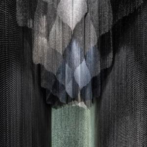 China Semi Private Rectangular Aluminium Chain Door Fly Screen Curtain For Doorways factory