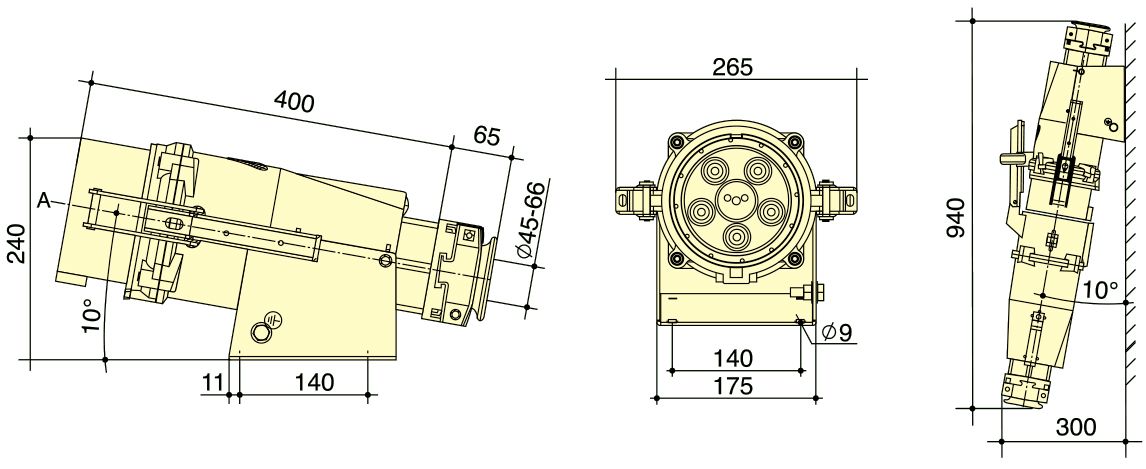 5P 400A High Current Wall Mounted Industrial Plug IP67 415V Heavy Duty