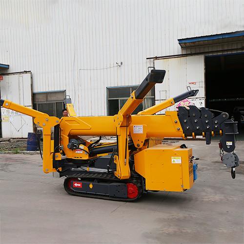 Safety 3 Ton Tracked Crawler Cranes CE Approved Hydraulic Telescope Spider Crane