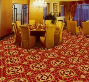 China Star Hotel Carpet Flooring / Wilton Patterned Carpets Skid Resistance factory