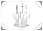 Straight Tube Grace Glass Water Pipes With 6 Tree Arms Percolator Smoking Bongs