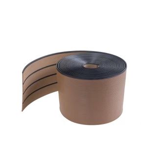 EU CE Standard Soft PVC Roll Floor Synthetic Teak Decking Modern Design for