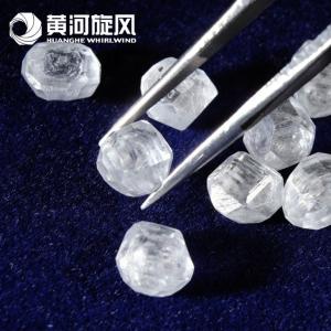 China White HPHT uncut rough synthetic diamond/ CVD diamond for sale HENAN HUANGHE WHIRLWIND factory