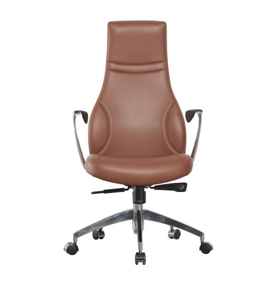 Leather Swivel Modern Executive Chairs Synthetic Ergonomics 4D Padding For