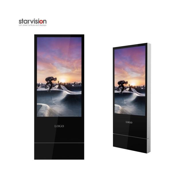 75 Inch Advertising Digital Signage Totem Free Standing Aluminum Profile For