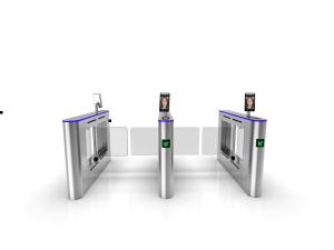 China SUS316 304 Face Recognition Turnstile Subway RFID Flap Barrier Access Control System factory