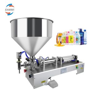 China Semi Automatic Double Heads Paste Piston Filler Water Bottle Pneumatic Filling Machine for Liquid/Sachet/Oil/Cream Lotion factory