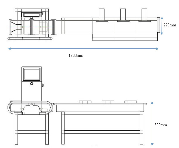 High Accuracy Conveyor Weight Checker / Dynamic Checkweigher For Packages