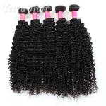 Long Lasting Grade Peruvian Hair Kinky Curly Weave With Tangle Free