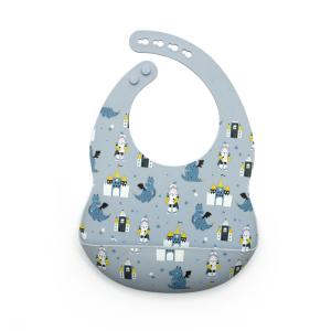 China Dinosaur Print Foldable LFGB Washable Baby Bibs Super Easy Clean factory