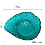 Irregular shaped Colored Creative Glass Charger Plates