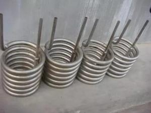 China Bespoke Titanium Chiller Coil Tubing Pure Ti Gr2 Seamless Welded For Tubular Heat Exchanger factory