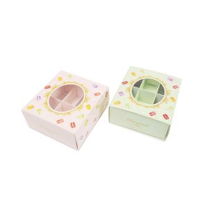CMYK Custom Food Paper Cardboard Packing Bakery Cake Chocolate Box With Window