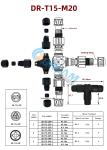 Outdoor Wire Connectors IP68 T-Shaped Electrical Connector 2/3/4 Pin LED Lamps