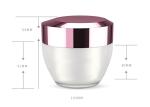 Acrylic Purple Cap Empty Cosmetic Jars For Luxury Lotions And Serums 50g