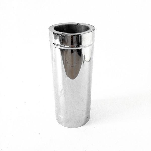 Length 300mm Straight 6 Inch Insulated Chimney Pipe , Wood Stove Double Wall