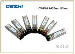 1000BASE - CWDM SMF SFP Fiber Module , 1470nm 80km Single Mode Fiber Transceiver