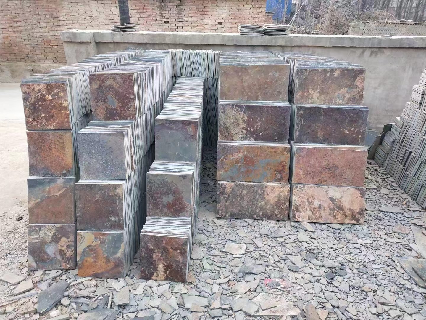 Natural Rectangular Slate Stone Tiles For Home Decoration