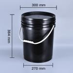 20L Large Wide Neck PP Material Car Wash Water Bucket with Pull-Ring Tight