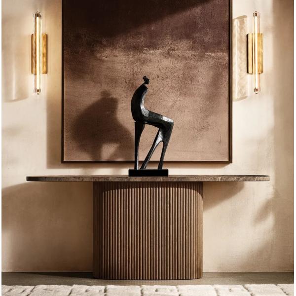 Modern Bedroom Console Table Customizable With Wood Glass Or Ceramic Top