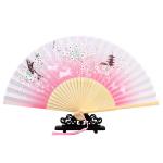 Customize 21cm White Color Bamboo Engraved Logo Hand Fan for Wedding Party