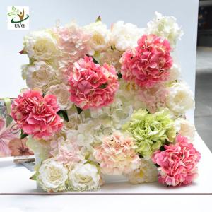 China UVG wonderful silk rose wall weddings with fake penoy flowers for wedding Décor CHR1143 factory