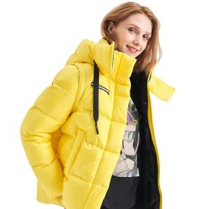 China FODARLLOY Ladies Warm Hooded Cotton-padded Clothes Slim Long Down Winter Jackets Women Coats factory