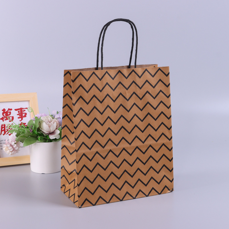 Eco Friendly Luxury Folding Kraft Paper Shopping Bag with Custom Color Reasonable OEM