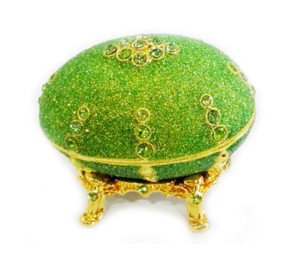 Russian Easter Egg Jewelry Box Crystal Trinket Holder Ring Organizer Home Decor