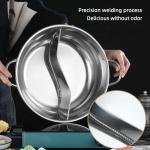 New Design Silver Kitchen Stock Pot Stainless Steel Shabu Shabu Induction Hot