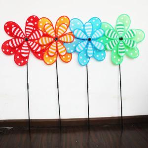 China Spring seasonal windmill yard stake flowers double layer factory