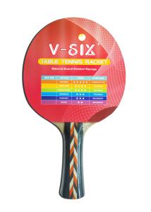 China Linden Wood 6mm Table Tennis Bats , Good Ping Pong Paddles With Orange Sponge 1.8mm factory