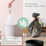 90 Litre Trash Can Liners 96 Gallon Black Disposable Garbage Bag with 5-50 Mic
