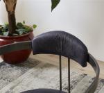 Single Genuine Leather Dining Room Chairs Metal Frame Home / Hotel Furniture