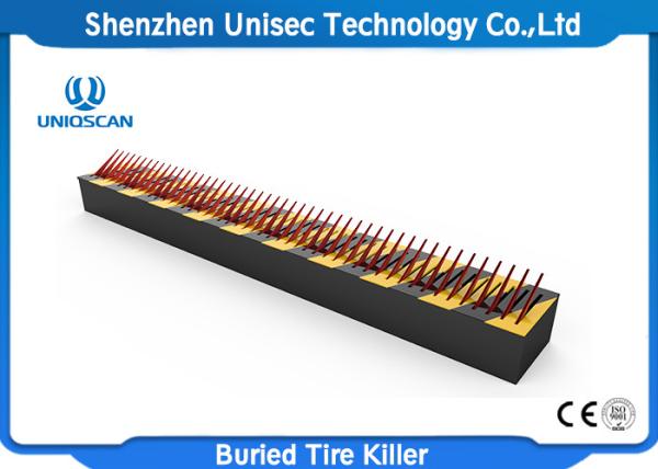 Police Road Tyre Spike Barrier With Reflective Strip , Tyre Deflation Spikes
