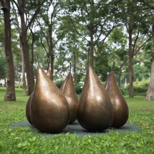 China Large Brass Bronze Casting Pear Sculpture Statue factory