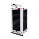 Construction Site Solar Light Tower Mounted Cameras And LED Lights For USA
