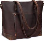 S-Zone PU Vintage Leather Shoulder Purse Bag Includes Drawstring