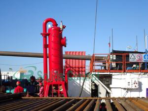 China Drilling Mud 320m3/H Oilfield Vertical Gas Separator factory