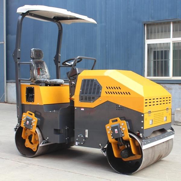3000kg Twin Drum Mini Road Roller with 70Hz Excitation Frequency and Smooth