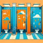 Floor Mounted Anti Graffiti Pressure Laminate Hinged Bathroom Partition